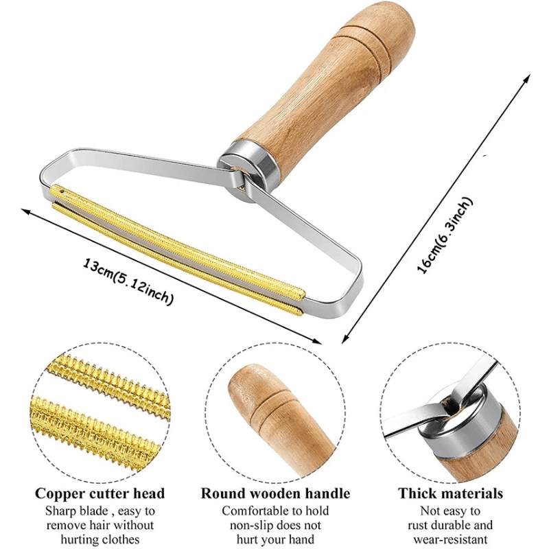 Portable Wooden Lint Remover Fuzz Shaver Cashmere Comb - Temu