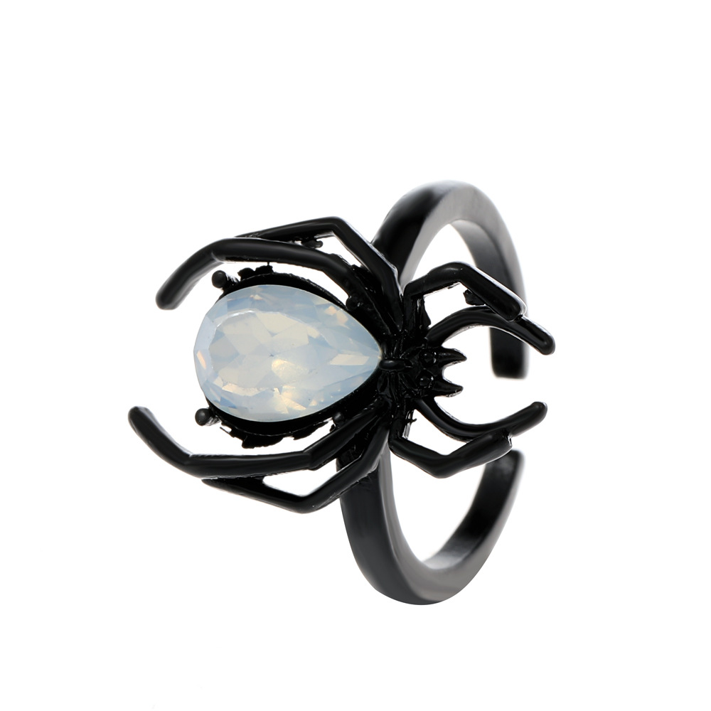 Purple Gem Spider Ring ($3.97) ❤ liked on Polyvore featuring jewelry, rings,  purple gemstone rings, gemstone…