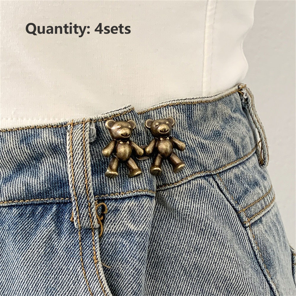 1 Pair Rabbit Moon Buckle Pant Waist Tightener Detachable Waist Buttons  Pins Belts Accessories Pants Clips No Sewing Waistband Tightener