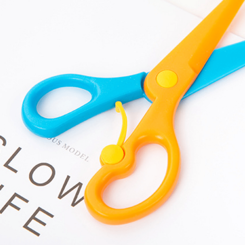 3pcs Children's anti-pinch hand safety scissors All plastic