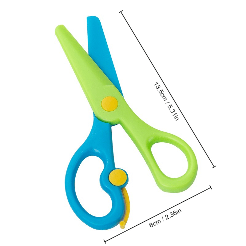 3pcs Children's anti-pinch hand safety scissors All plastic