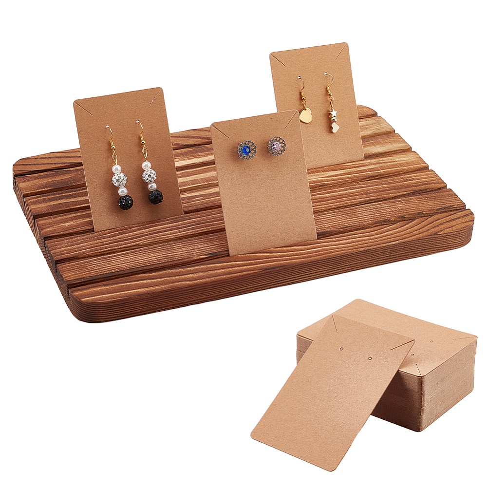 1pc Pendientes Madera Portátiles Anillos Soporte Exhibición - Temu