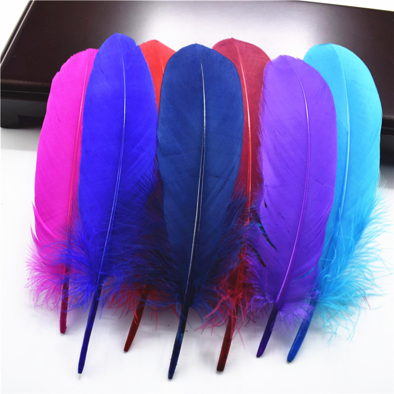 Sky Blue Feather Craft Feathers Assorted Rainbow Color - Temu