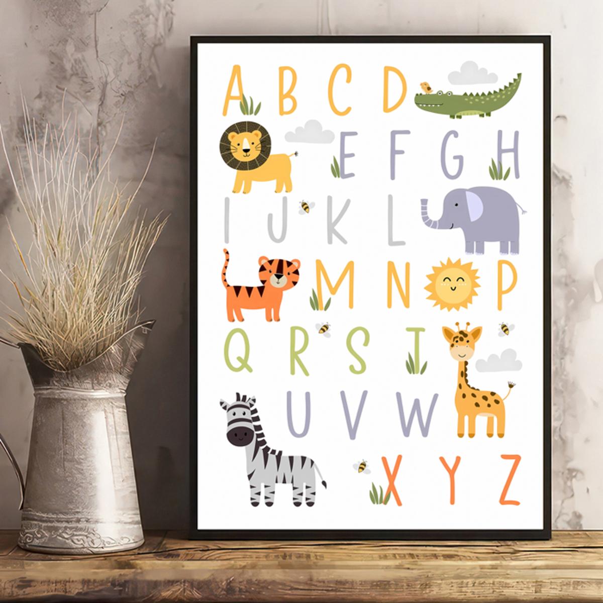 Safari Animals Poster - Animal prints for nursery