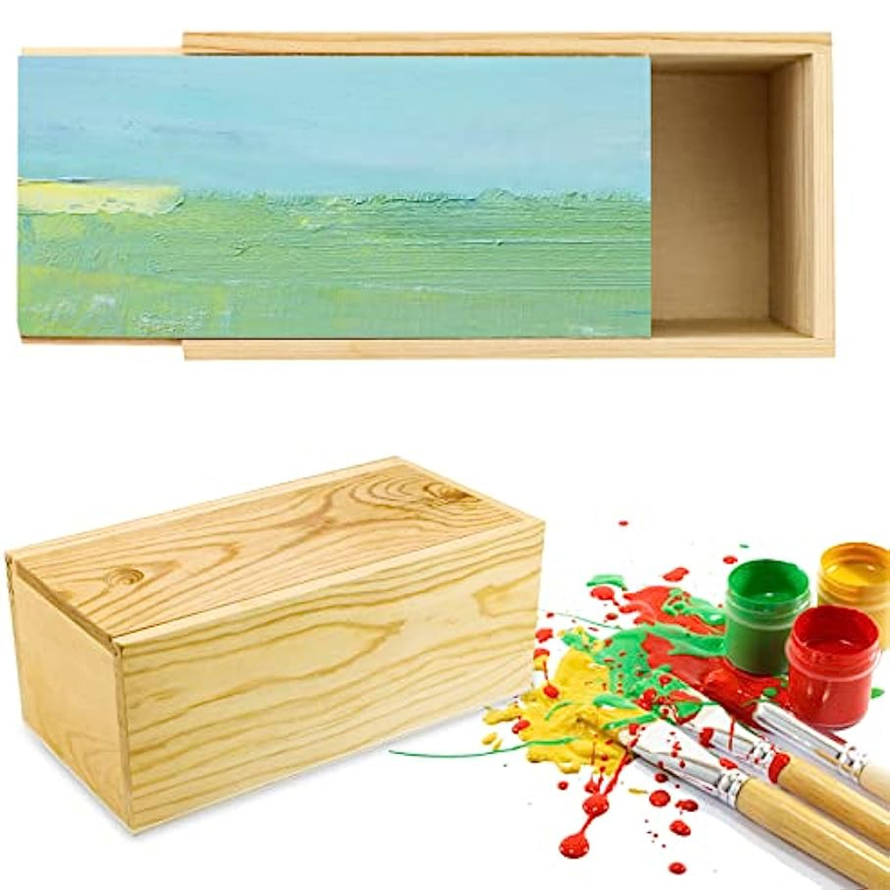 Boîte de rangement en bois massif avec couvercle, boîtes cadeaux artisanales  carrées à charnière de haute qualité pour fournitures de maison, décoration  de rangement - AliExpress