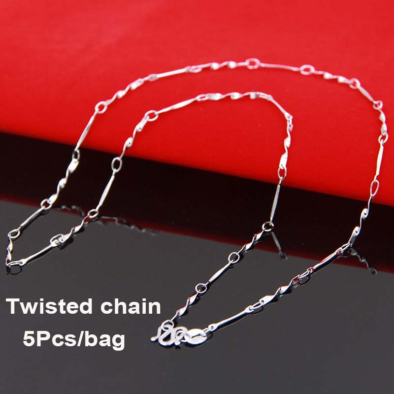 1pc Ball Chain 925 Silver Plated Copper Loose Chain Necklace Chain For  Pendant Jewelry Making Supplies 16-30in