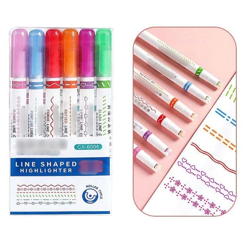 new Multi 6 Pattern Outline Pen