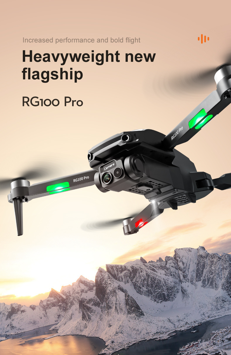 rg100 pro drone hd professional dual camera brushless motor 2 4g 3 sided obstacle avoidance optical flow positioning quadcopter details 2