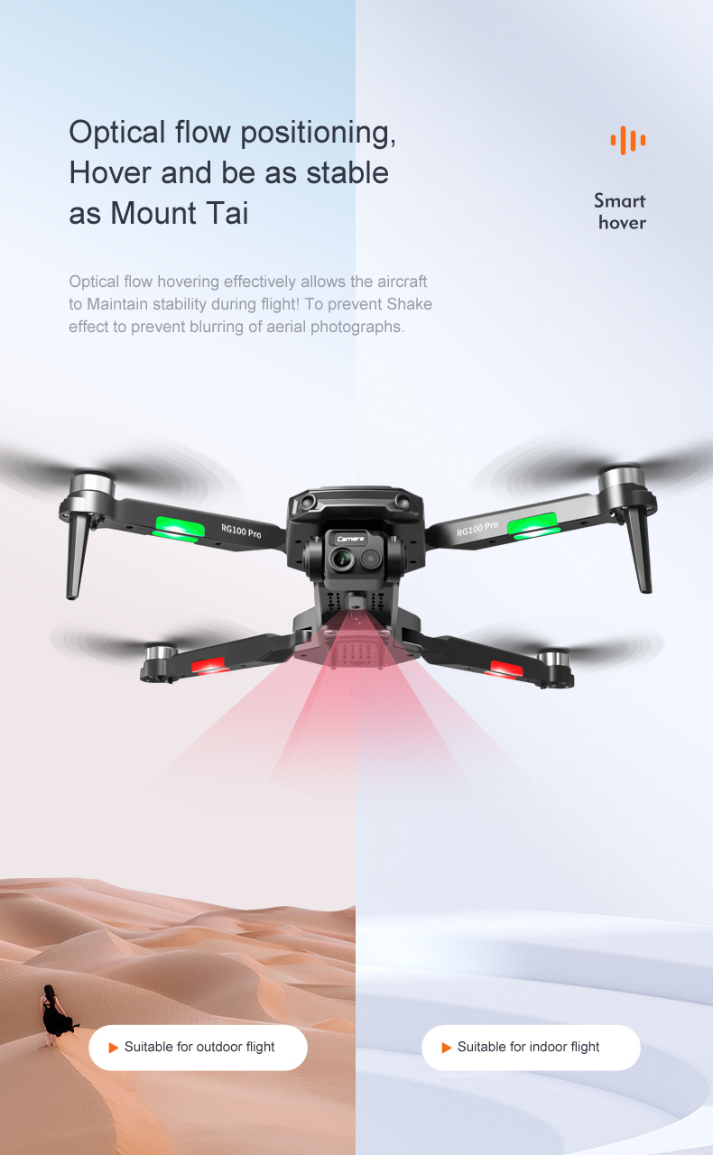 rg100 pro drone hd professional dual camera brushless motor 2 4g 3 sided obstacle avoidance optical flow positioning quadcopter details 9