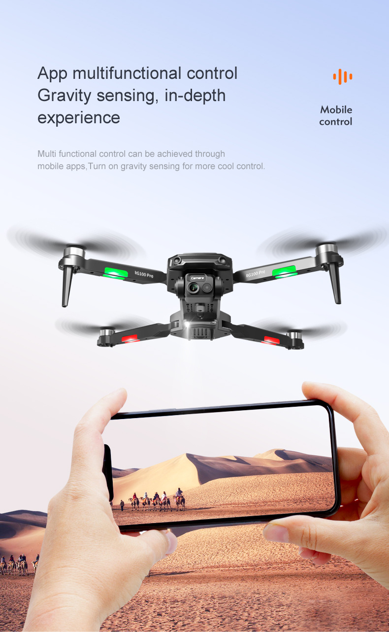 rg100 pro drone hd professional dual camera brushless motor 2 4g 3 sided obstacle avoidance optical flow positioning quadcopter details 13