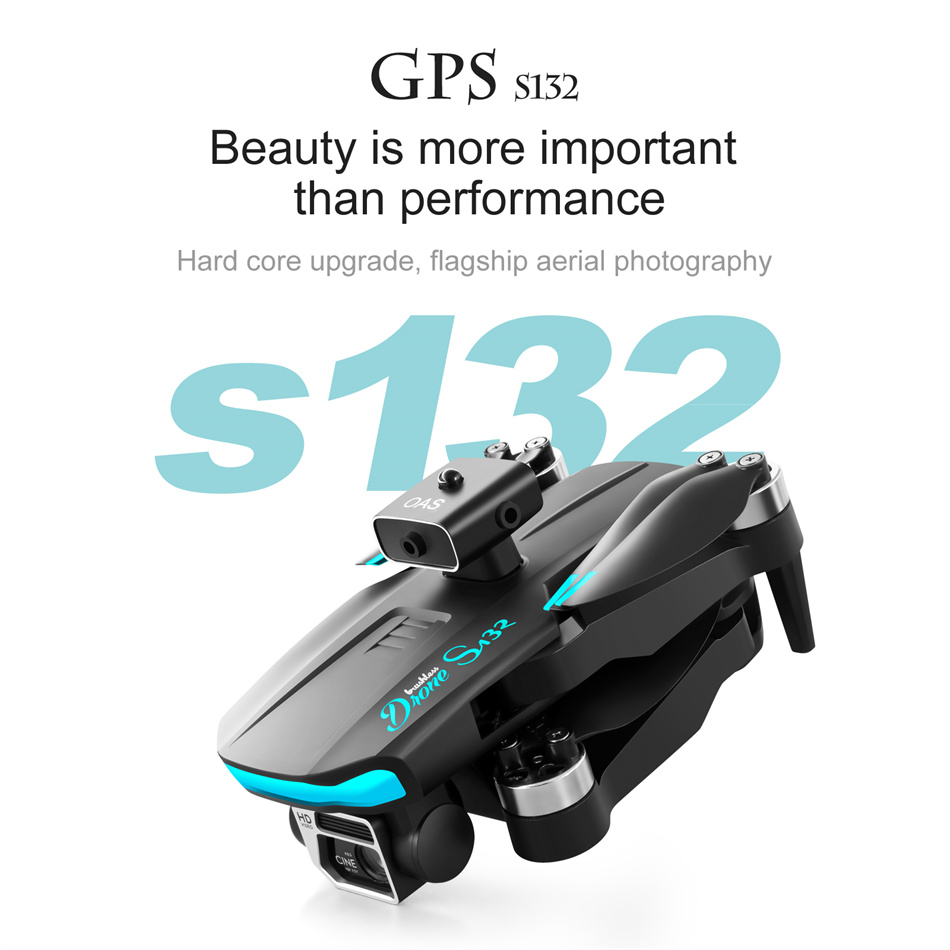 new s132 pro gps drone hd professional with camera 5g wifi 360 obstacle avoidance fpv brushless motor rc quadcopter mini drones christmas thanksgiving halloween gift details 8