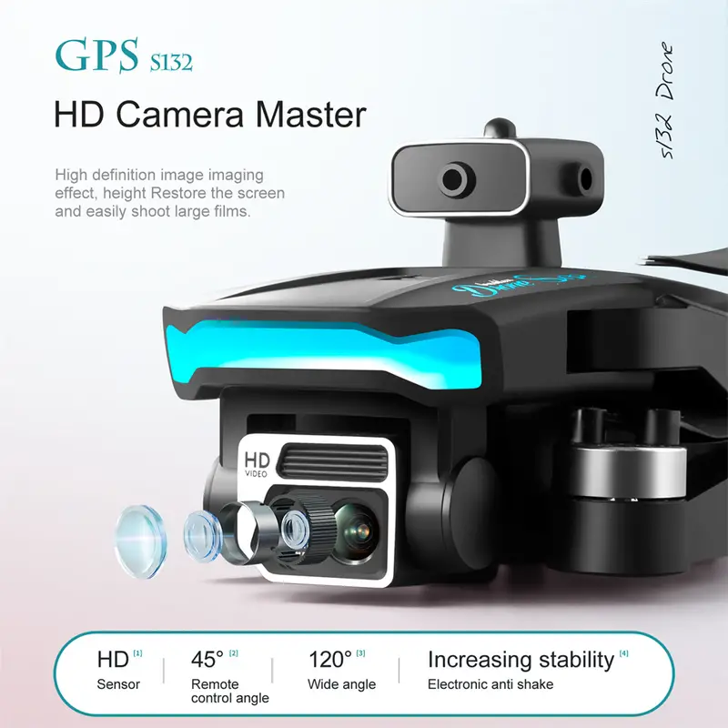 new s132 pro gps drone hd professional with camera 5g wifi 360 obstacle avoidance fpv brushless motor rc quadcopter mini drones details 15