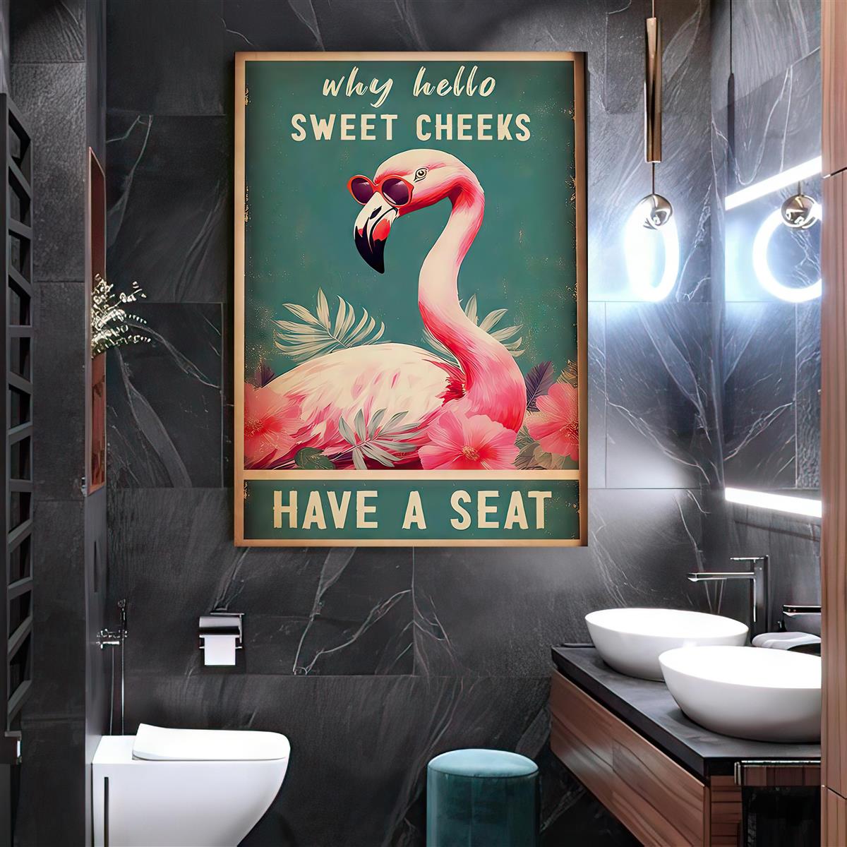 Canvas Painting Hello Sweet Cheeks Print Funny Poster - Temu