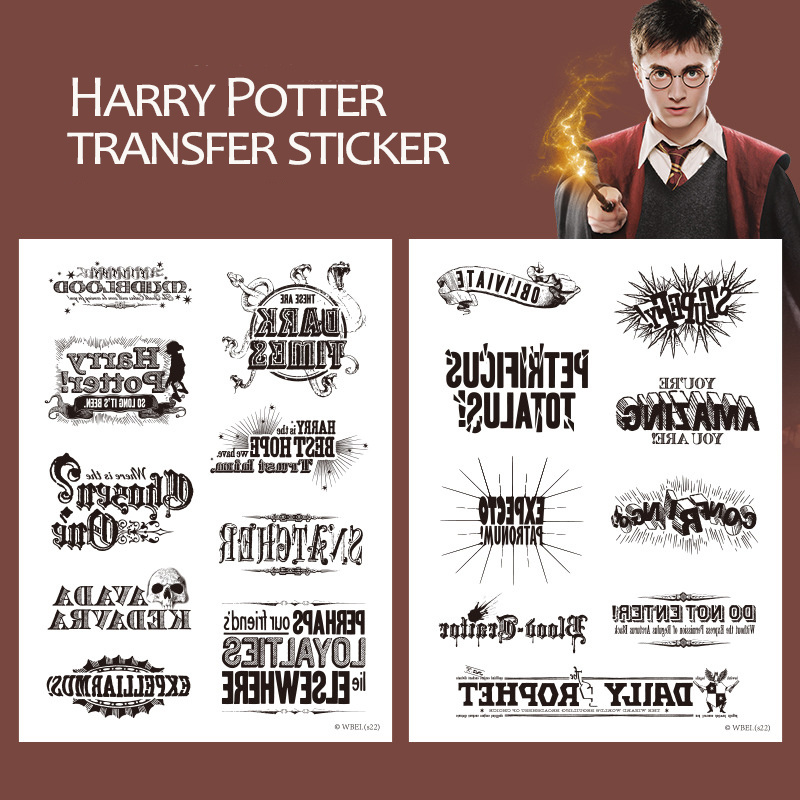 Harry Potter Autocollants De Tatouage Autorisés Peuvent Être - Temu  Switzerland