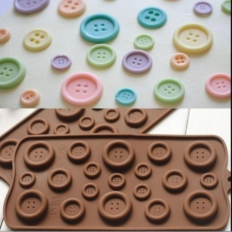 1pc, Chocolate Mold, 3D Silicone Mold, Button Flower Candy Mold, Fondant Mold, Baking Tools, Kitchen Gadgets, Kitchen Accessories