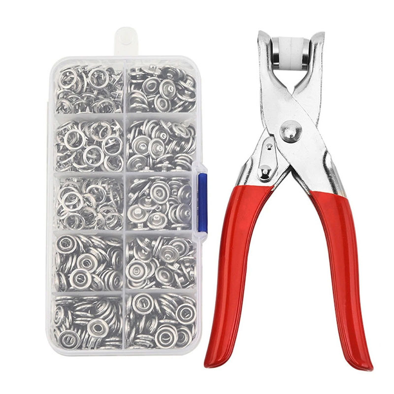 Metal Snaps Buttons With Fastener Pliers Press Tool Kit No - Temu