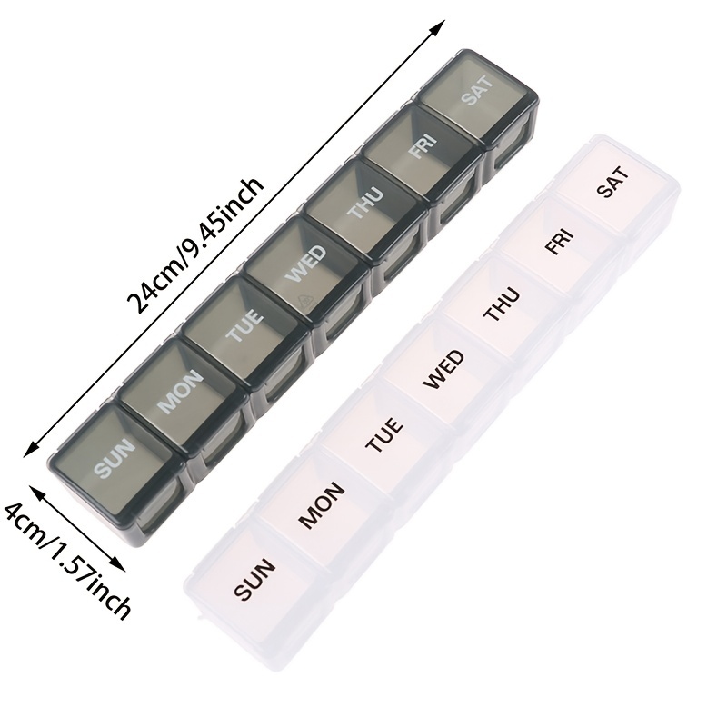 Portapillole settimanale da 1pc 2 volte al giorno, portapillole AM PM con 7  portapillole staccabili per contenere medicine, farmaci, vitamine e oli di  pesce, scatola per medicinali divisa in plastica portatile - Temu Italy