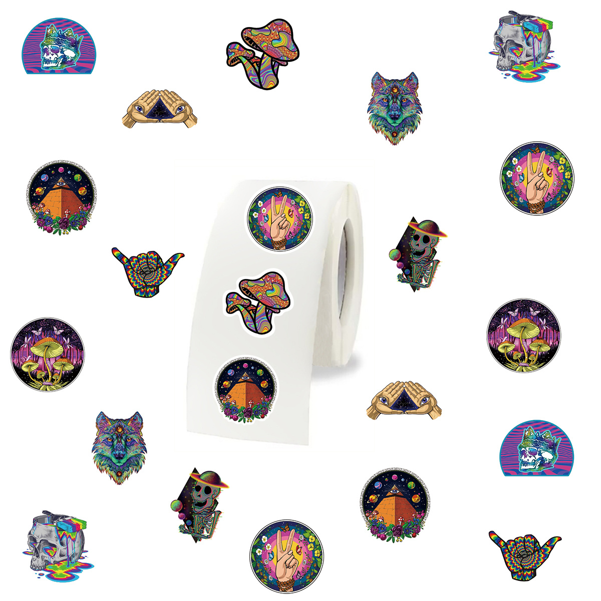 10/30/50PCS Fantasy Stickers Psychedelic For Guitar Helmet Luggage Suitcase  DIY Classic Toy Decal Graffiti