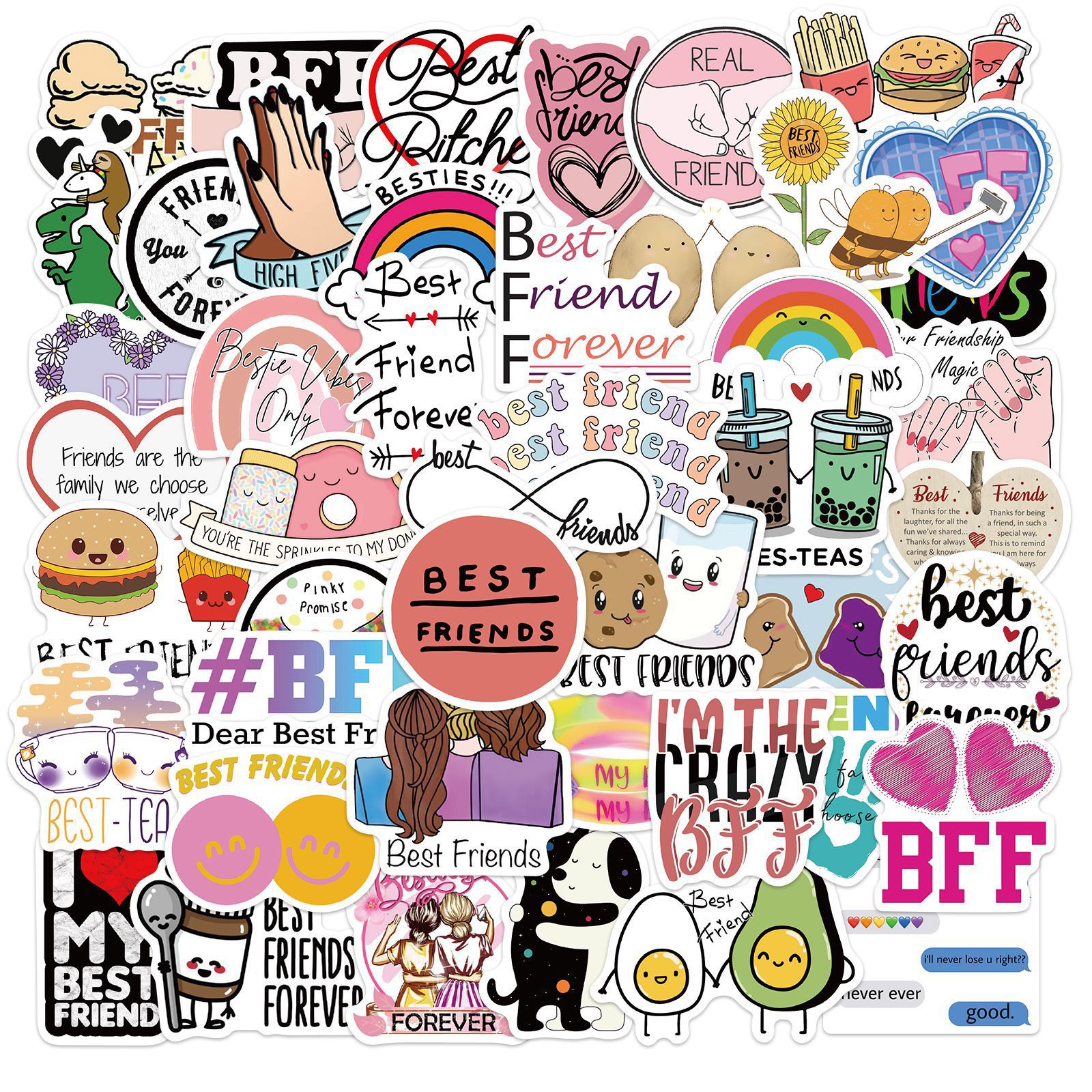 Friends Stickers Best Friend Stickers For Adults Waterproof - Temu