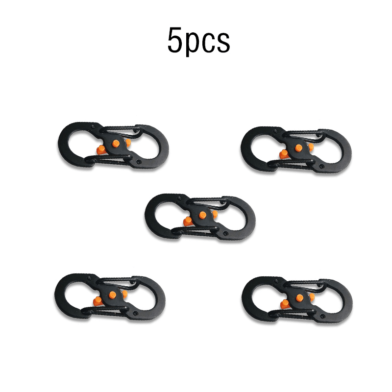 1 5pcs S Shaped Carabiner With Lock Mini Keychain Hook Anti Theft Metal  Buckle For Outdoor Travel Camping Hiking - Sports & Outdoors - Temu Canada