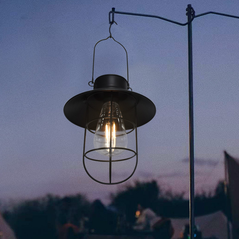 Solar Hanging Lights Iron Art Retro Lantern Led Night Light - Temu