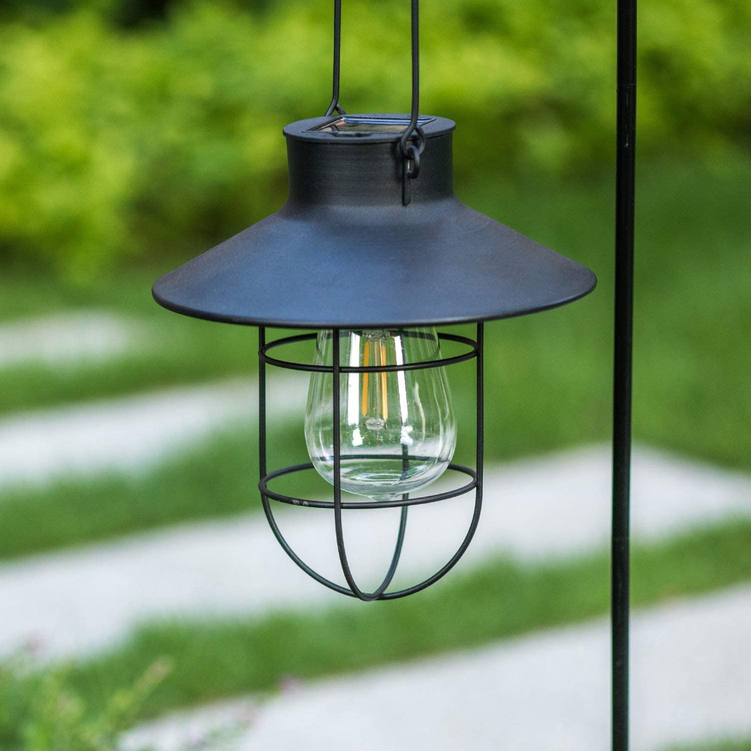 Solar Hanging Lights Iron Art Retro Lantern Led Night Light - Temu