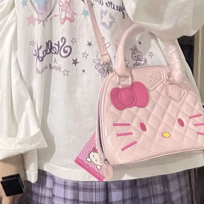 Kawaii Hello Kitty Streetwear Bag Y2k Aesthetic Trendy Luxury Women Cartoon Shoulder  Bag 2023 New Casual Tote Female Handbag For Ladies Jk Lolita Sweet Teenager  Girl Birthday Xmas Gift - Temu