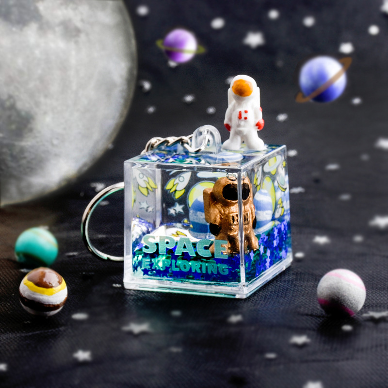 Astronauts Planets Keychains, Astronaut Keychain Liquid