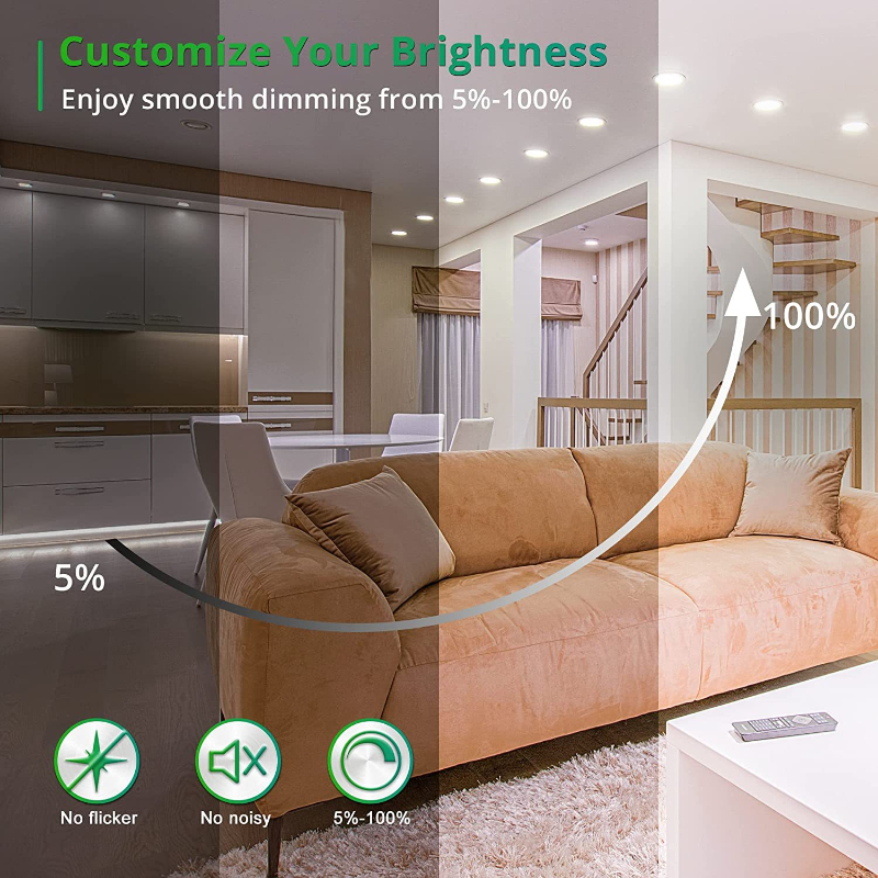 5cct Ultra-thin Led Embedded Ceiling Light, With Junction Box, Adjustable  2700k/3000k/3500k/4000k/5000k, Eqv Adjustable Dimmable Can Light, No  Flicker High Brightness Tube Light Etl/es Certification Temu Mexico