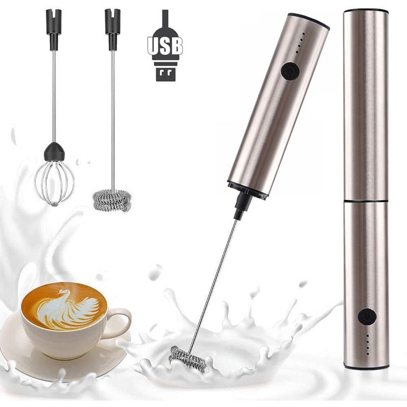 Milk Frother Three-speed Adjustable Stainless Steel Electric Milk