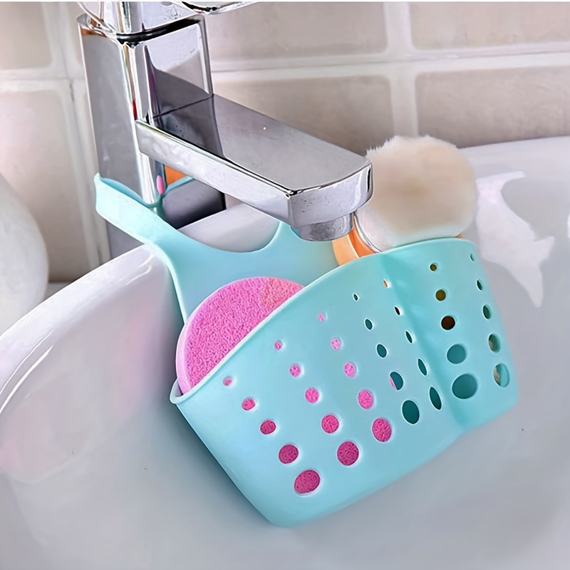 Kitchen Sink Caddy Sponge Holder Silicone Plastic Soap Holder Hanging  Ajustable