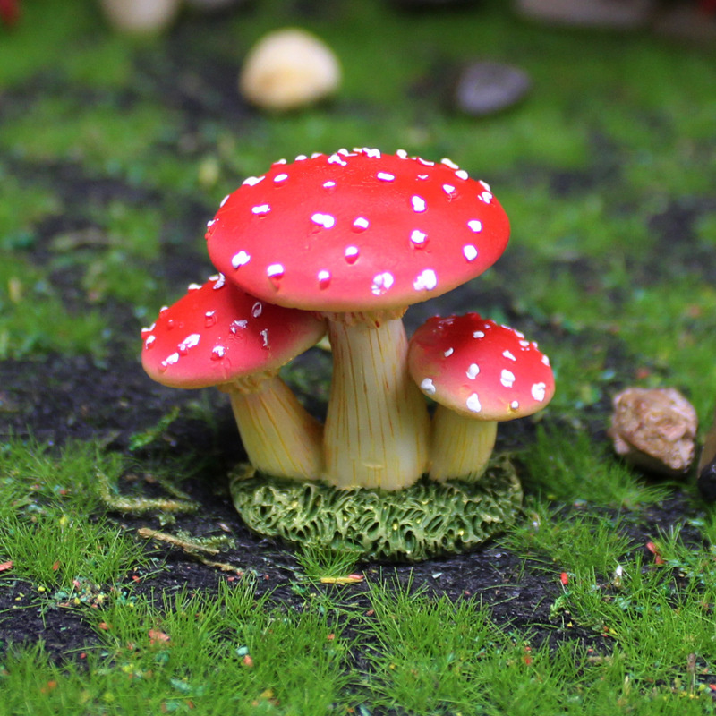 1pc Miniature 3 Champignons Figurines Accessoires de Jardin - Temu Canada