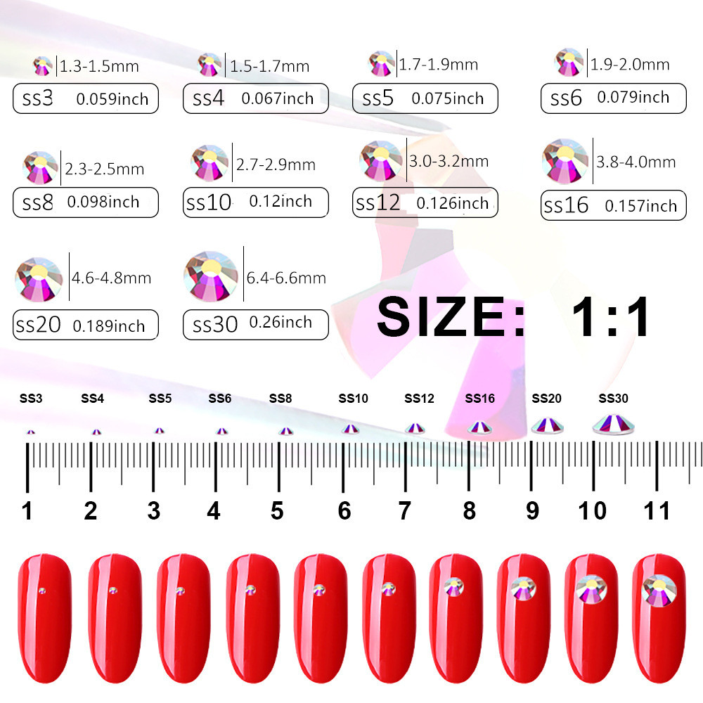 Small Bulk Resin Rhinestones Crystal Flatback Nail DIY GiftNew Rhinestones  E3C7