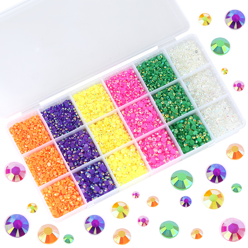 3-5mm Resin Rhinestones Set Flat Back Glitter Crystal Bulk Rhinestones