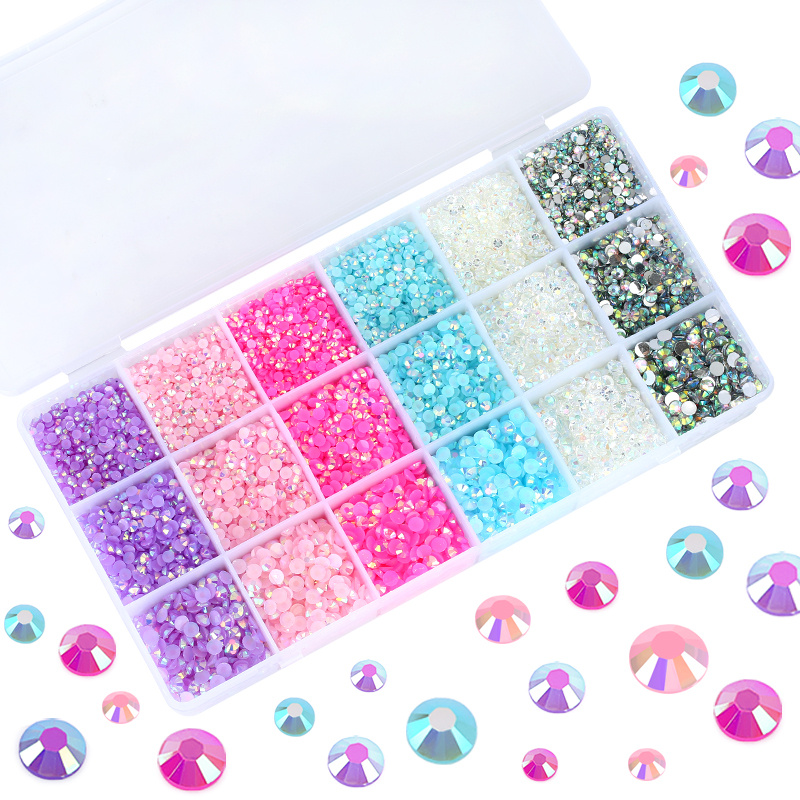 3-5mm Resin Rhinestones Set Flat Back Glitter Crystal Bulk Rhinestones