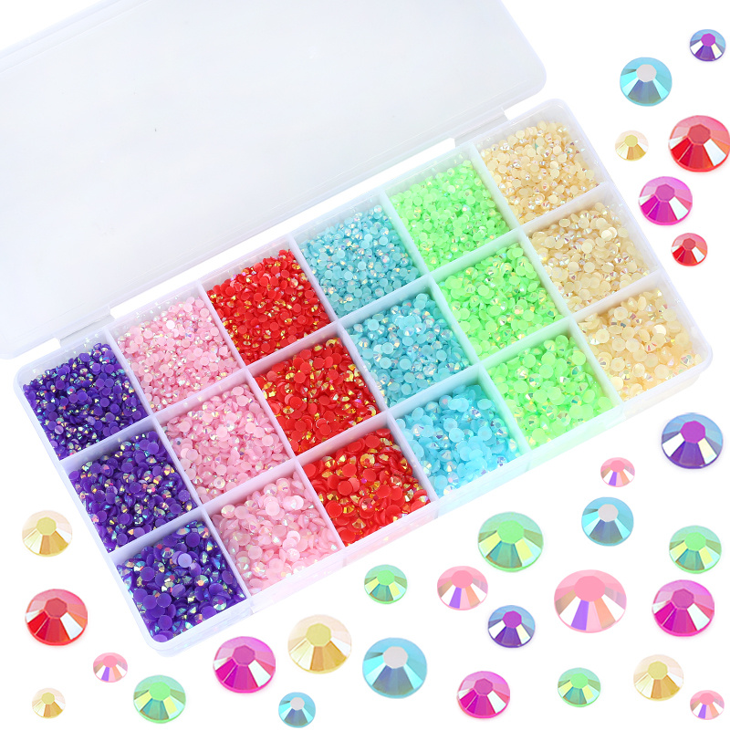3-5mm Resin Rhinestones Set Flat Back Glitter Crystal Bulk Rhinestones