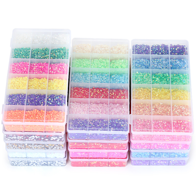3-5mm Resin Rhinestones Set Flat Back Glitter Crystal Bulk Rhinestones