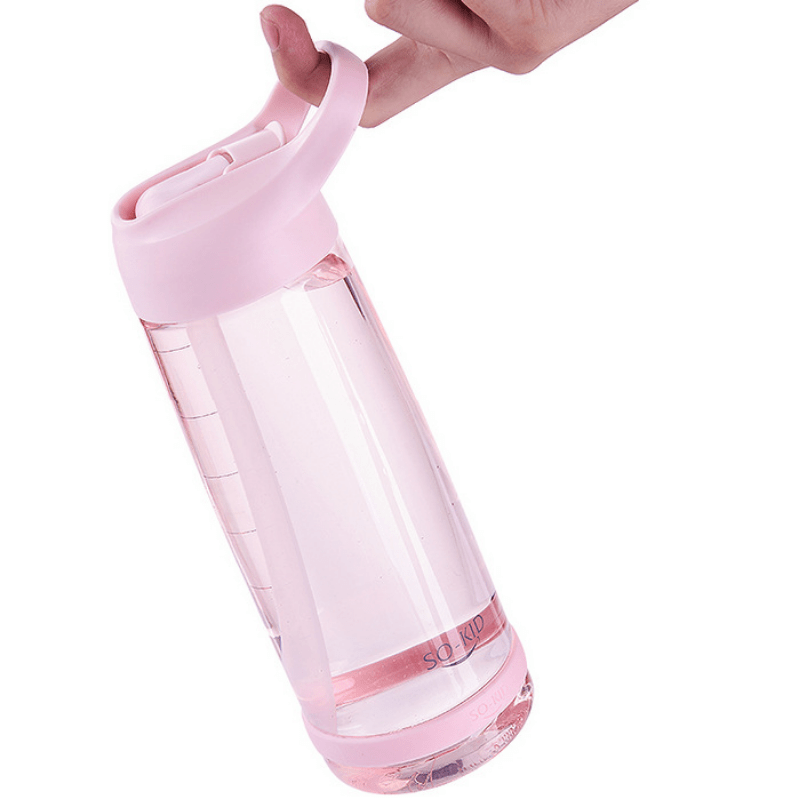 Kids Cartoon Water Bottle BPA Free One Click Open Flip Top Bottle for Women  Teen Pink 480ml Ocean 