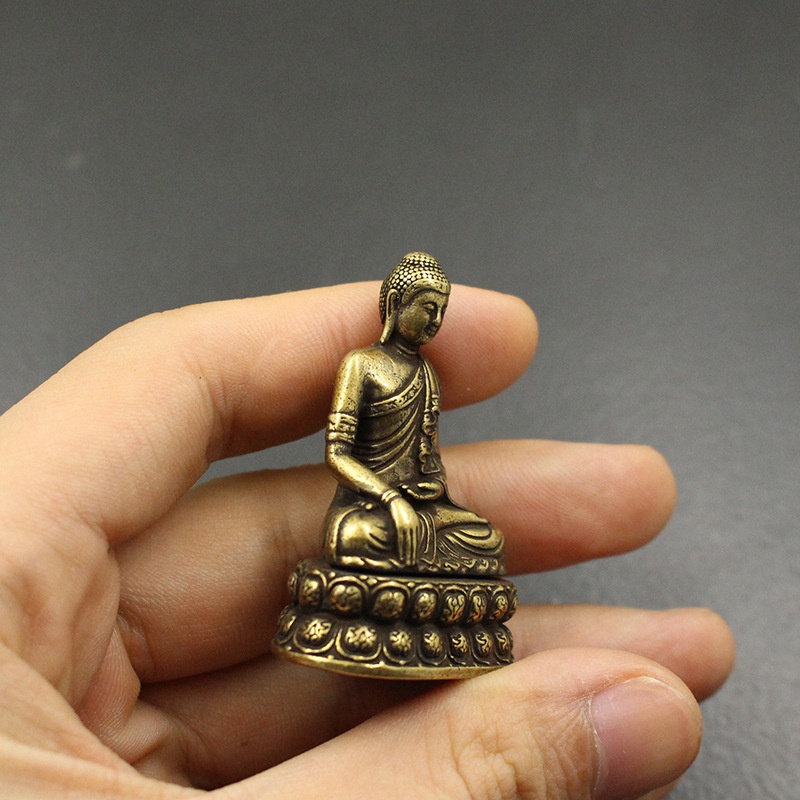 Brass Buddha Figurines Miniatures Desktop Ornament Antique - Temu