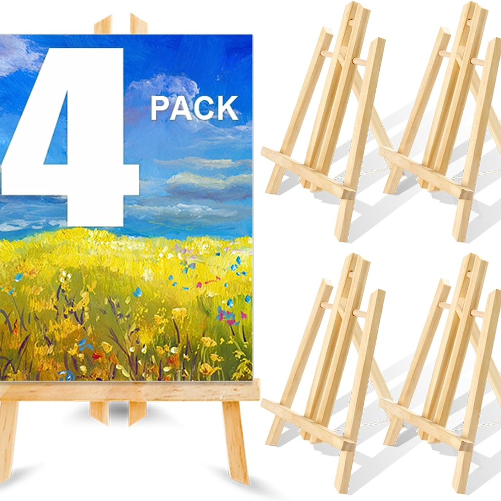 24 Pack Mini Wood Display Easel Wood Easels Set For Paintings