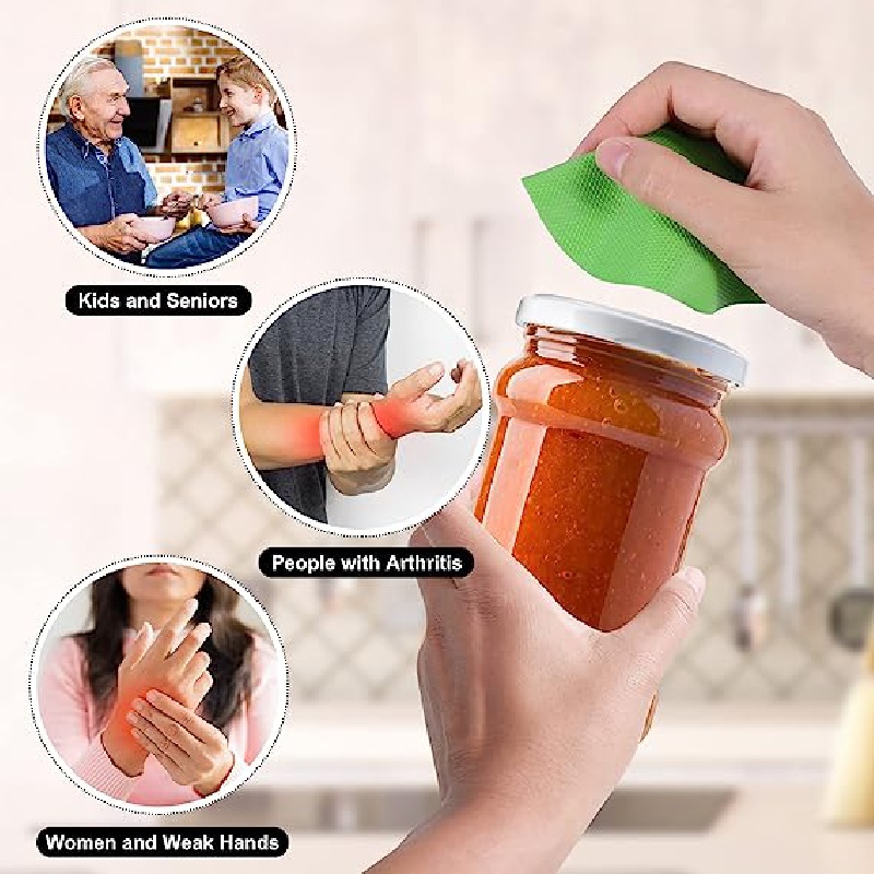 3 Pcs Rubber Jar Opener Gripper Pads, Multi Purpose Jar Bottle Can Lids  Gripper Openers Reusable, for Seniors Weak Hands, Most Bottles, Used as