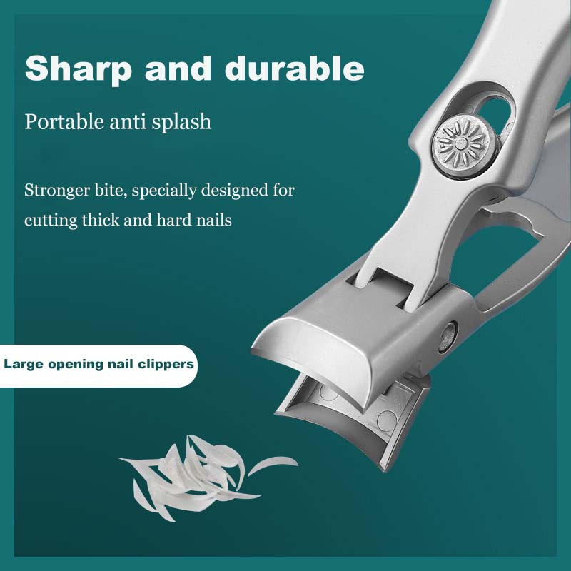 Nail Clippers for Men Thick Nails - Professional Extra Large Heavy Duty Toe  Nail Clippers for Seniors, Stainless Steel Wide Jaw Opening No Splash