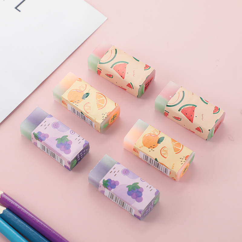 3 Pcs/lot Fruit Scented Cute Erasers Rectangular Pencil Erasers for Kids  Students Classroom Rewards Watermelon