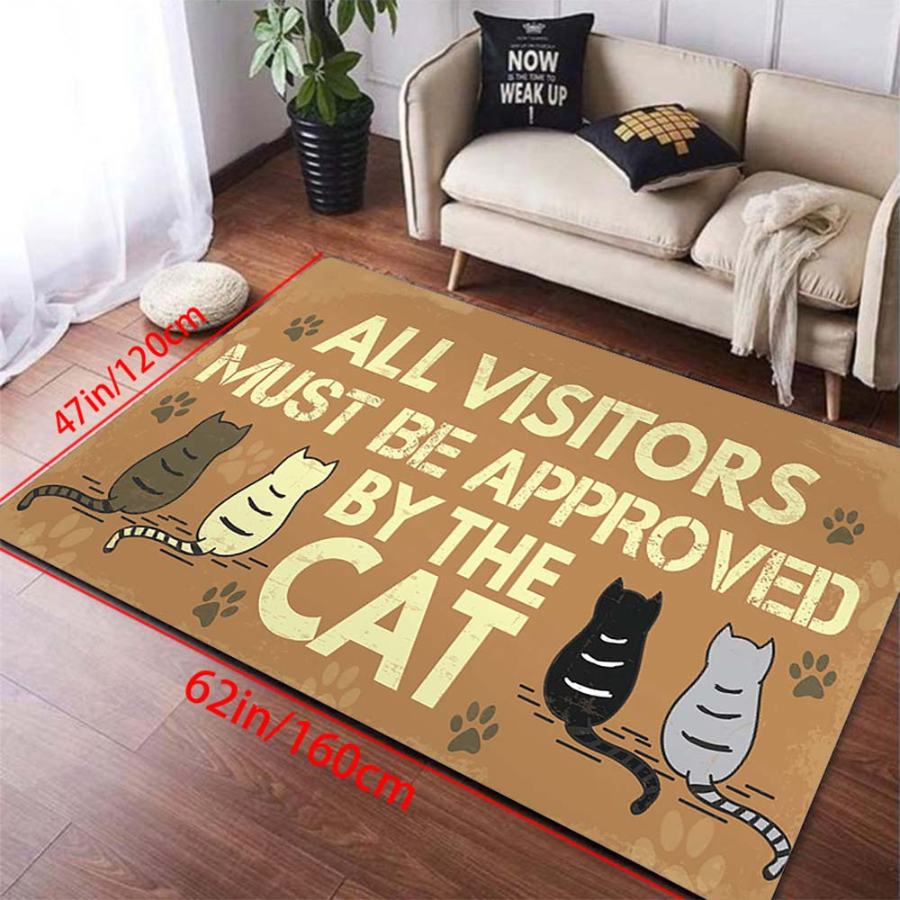 Tapete de porta meio redondo de gato personalizado nome de texto, bonito desenho  animado animal gatos tapetes de porta interna para entrada tapete de porta  frontal traseira tapete antiderrapante absorvente tapete de