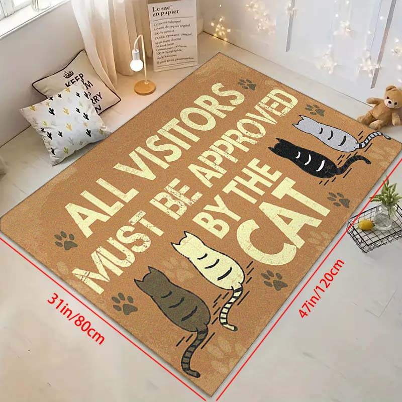 Tapete de porta meio redondo de gato personalizado nome de texto, bonito desenho  animado animal gatos tapetes de porta interna para entrada tapete de porta  frontal traseira tapete antiderrapante absorvente tapete de