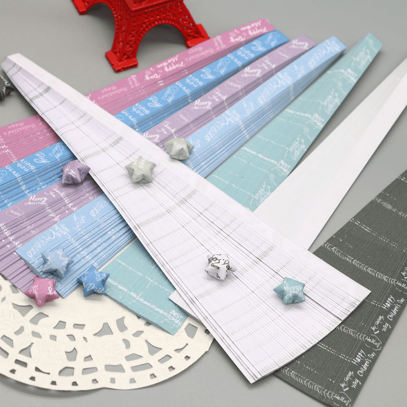 540 feuilles de papier origami étoile porte-bonheur de couleur dégradée  scintillante - Créez un origami de dessin animé magique avec des motifs  d'étoiles à cinq branches en forme de strass - Temu