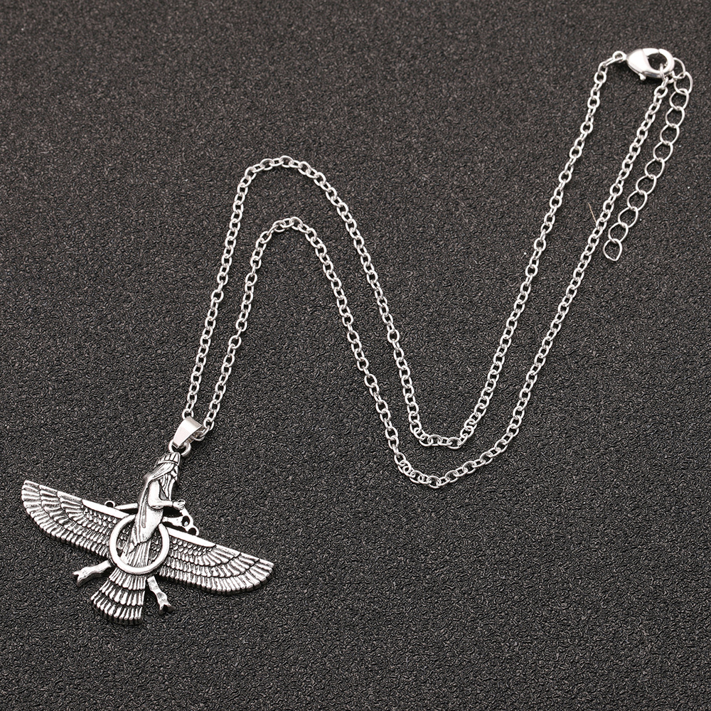 Winged Statue Necklace Amulet Gift For Men Accessory