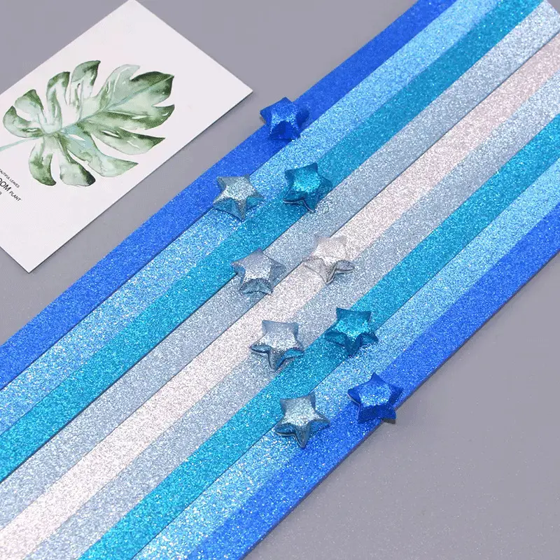 1080 Sheets Star Origami Paper Star Paper Strip Cartoon Double Sided  Origami Stars Paper Solid Color Lucky Star Decoration Paper Strips DIY Hand  Art