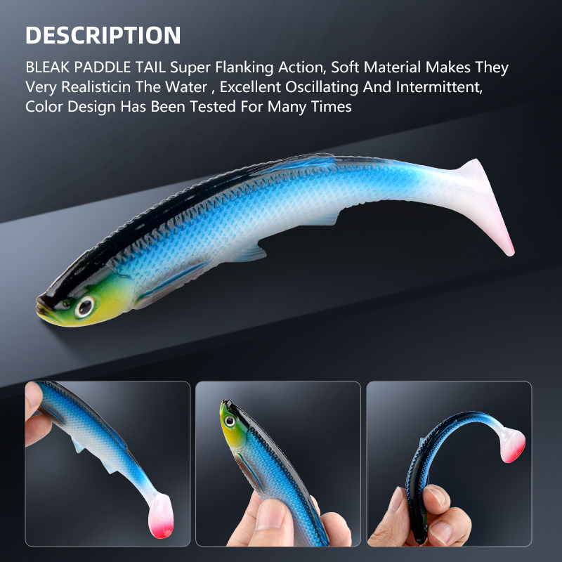 Bleak Paddle Tail Fishing Soft Lures 3d Eyes T Tail - Temu Canada