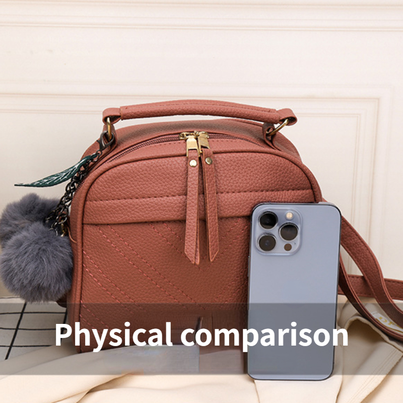 Stylish Crossbody Bag with Pompom - Women's Handbag & Purse